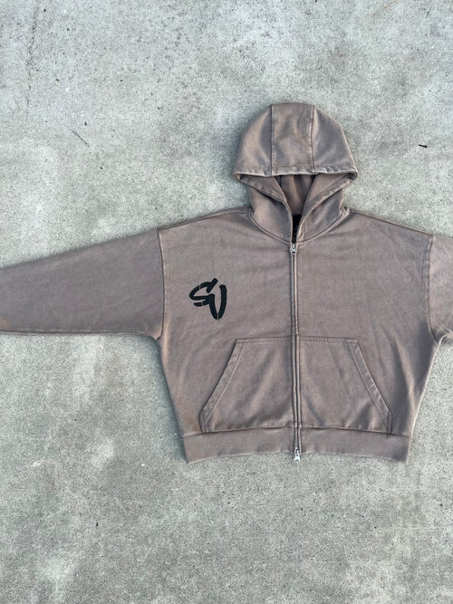 SliceU Cropped Zip-Up